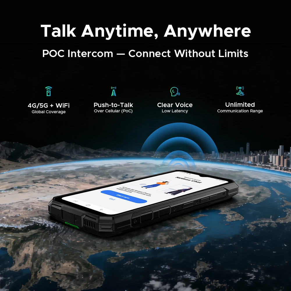 DOOGEE Fire 7 Pro 5G Robustes Telefon Dual Camping Lichter 1200LM Unterstützung PoC 13000 mAh Akku 6,6'' Bildschirm Android 15 Smartphone