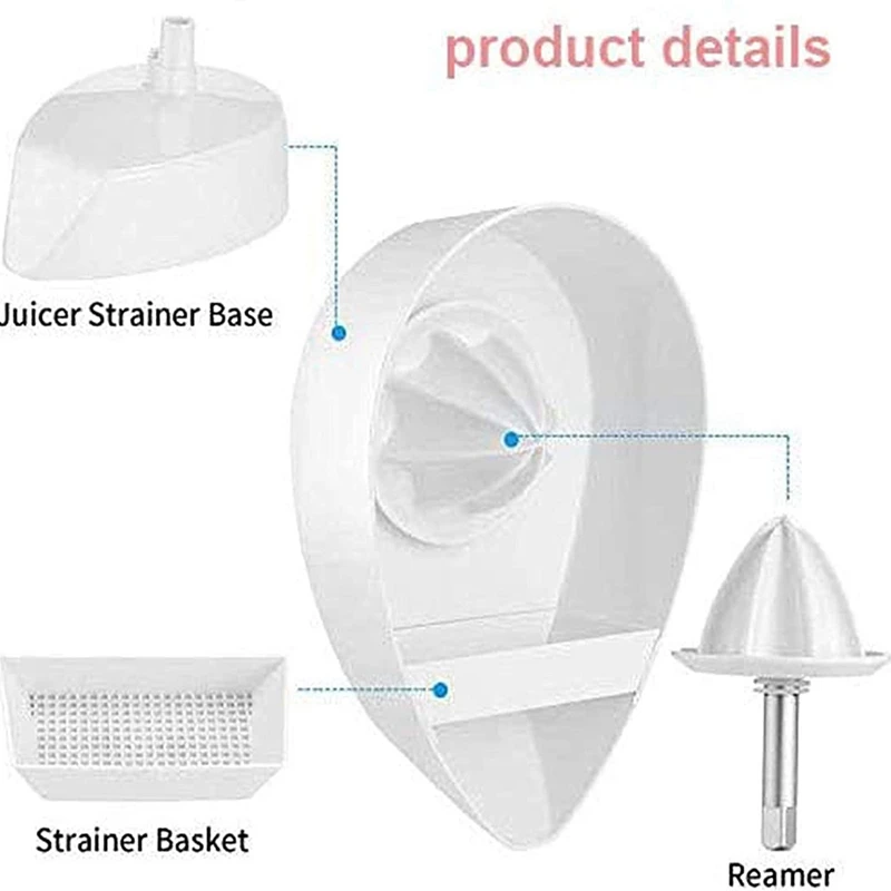 Entsafter-Zubehör für KitchenAid Zitruspresse, Zitronen-Standmixer-Aufsatz, Zitronenpresse, Zitruspresse, Handentsafter