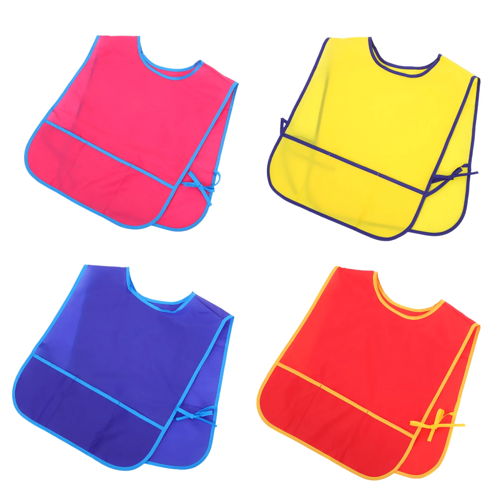 

4Pcs Painting Apron Nylon Sleeveless Art Smock Adjustable Rope Waterproof Drawing Aprons for Art Supplies