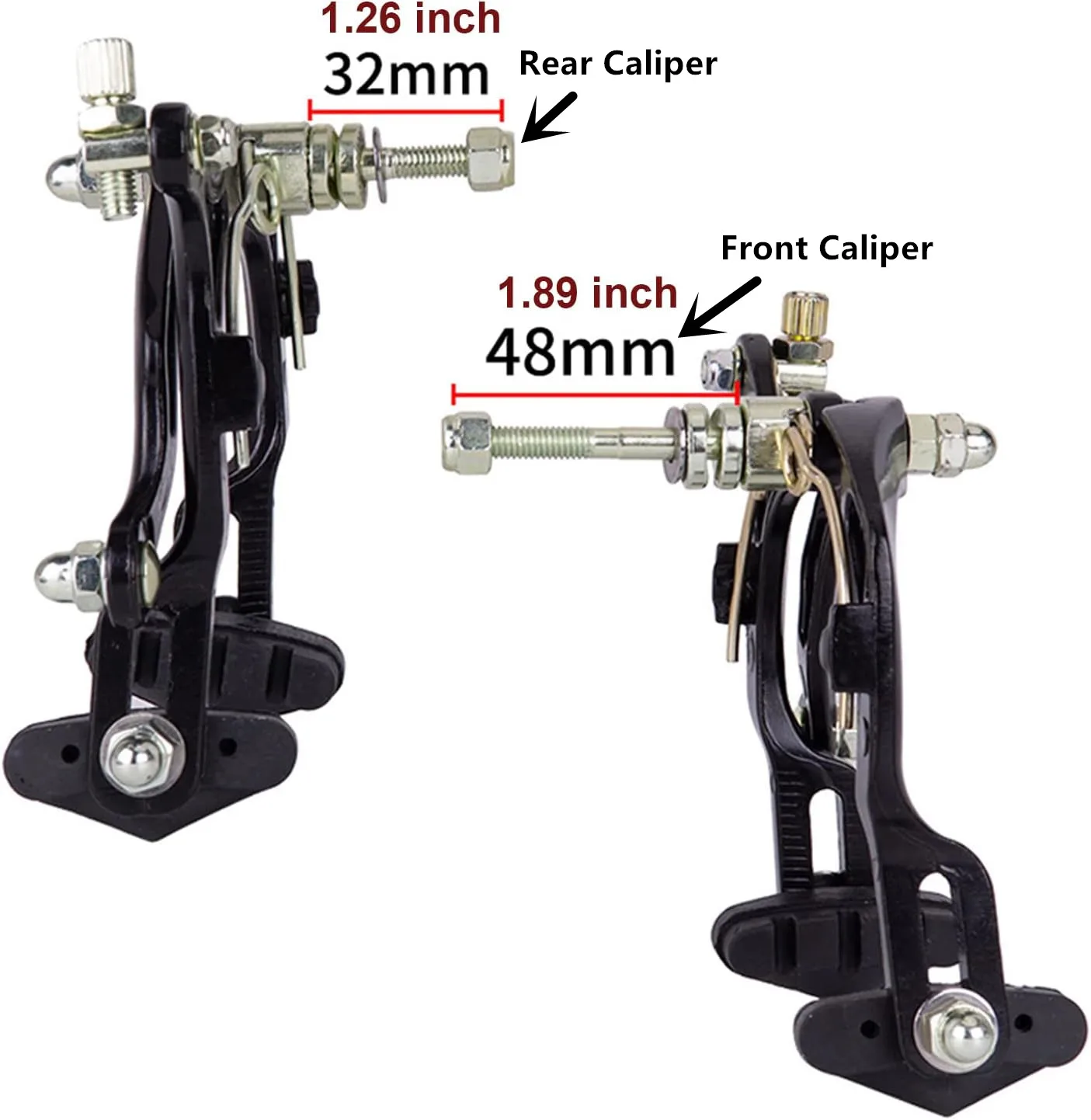 

Bike C Brakes Calipers Set Side Pull Brake Set Front and Rear MTB Brake Including Wire Brakes Lever, Multi-Tool Wrenches