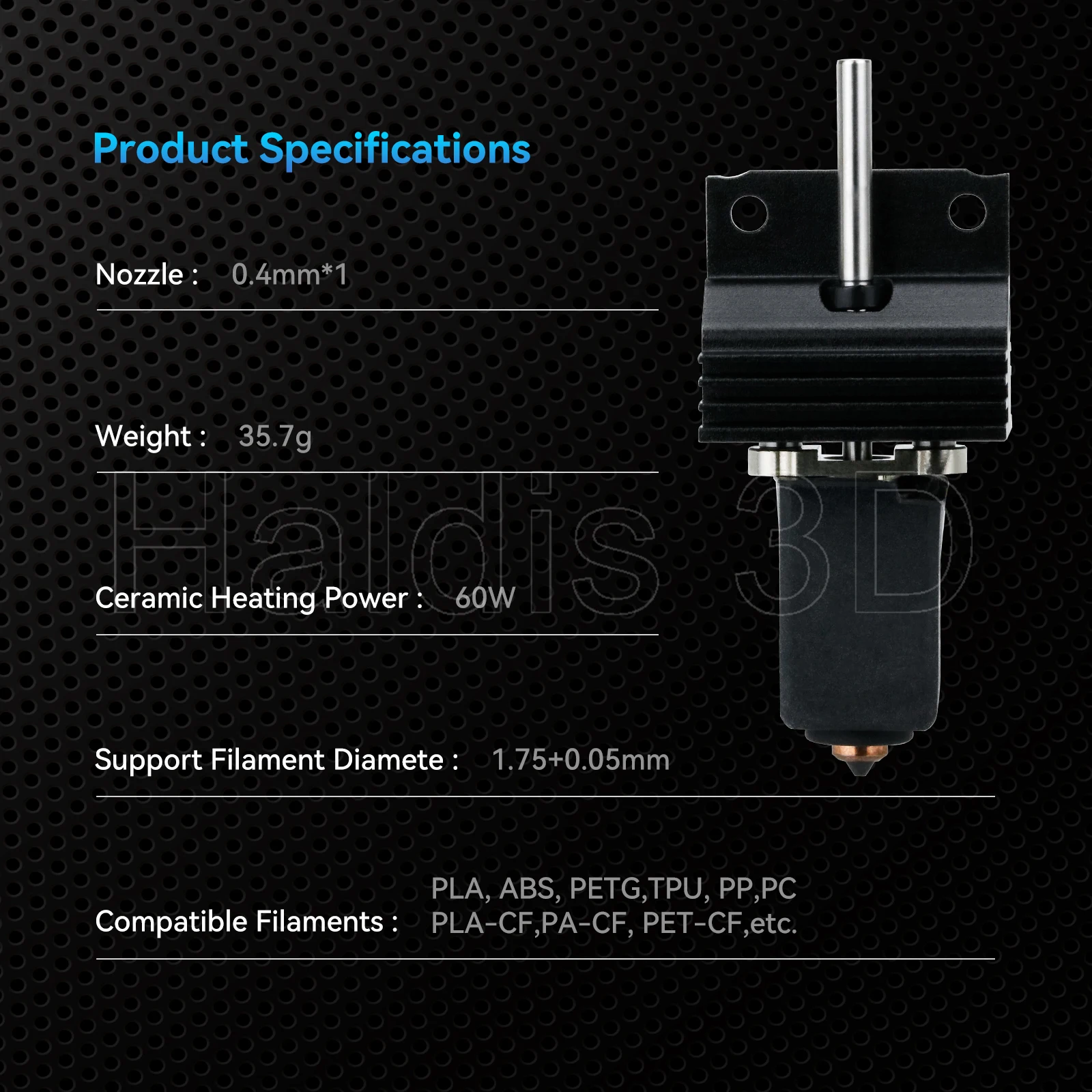 Upgrades Hotend Kit für Creality K1 K1C K1 Max Quick Swap Düsen Keramik Heizblock Thermistor Hot End Kit 3D Drucker Teil – Detail 2
