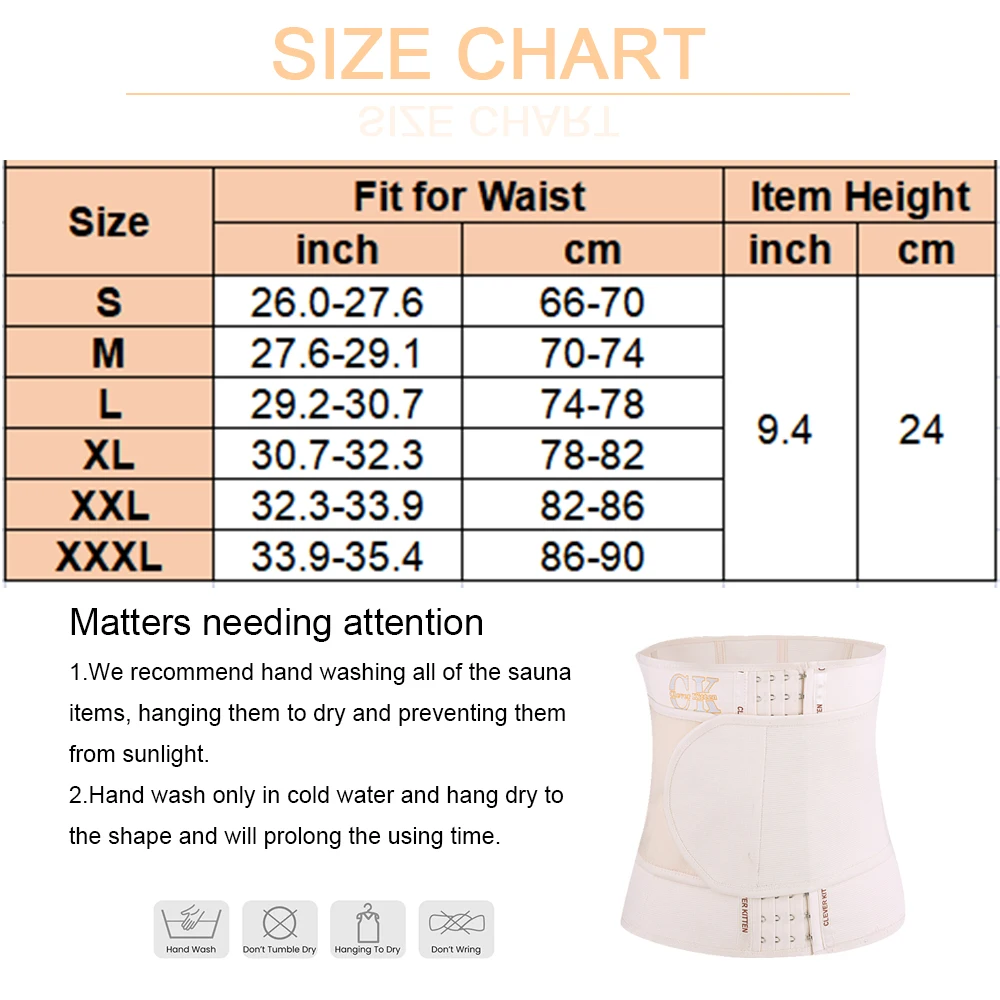 SEXYWG Waist Trainer Belt Body Shaper Sauna Belt for Weight Loss Waist Cincher Fat Burning Corset Sweat Belt Fajas