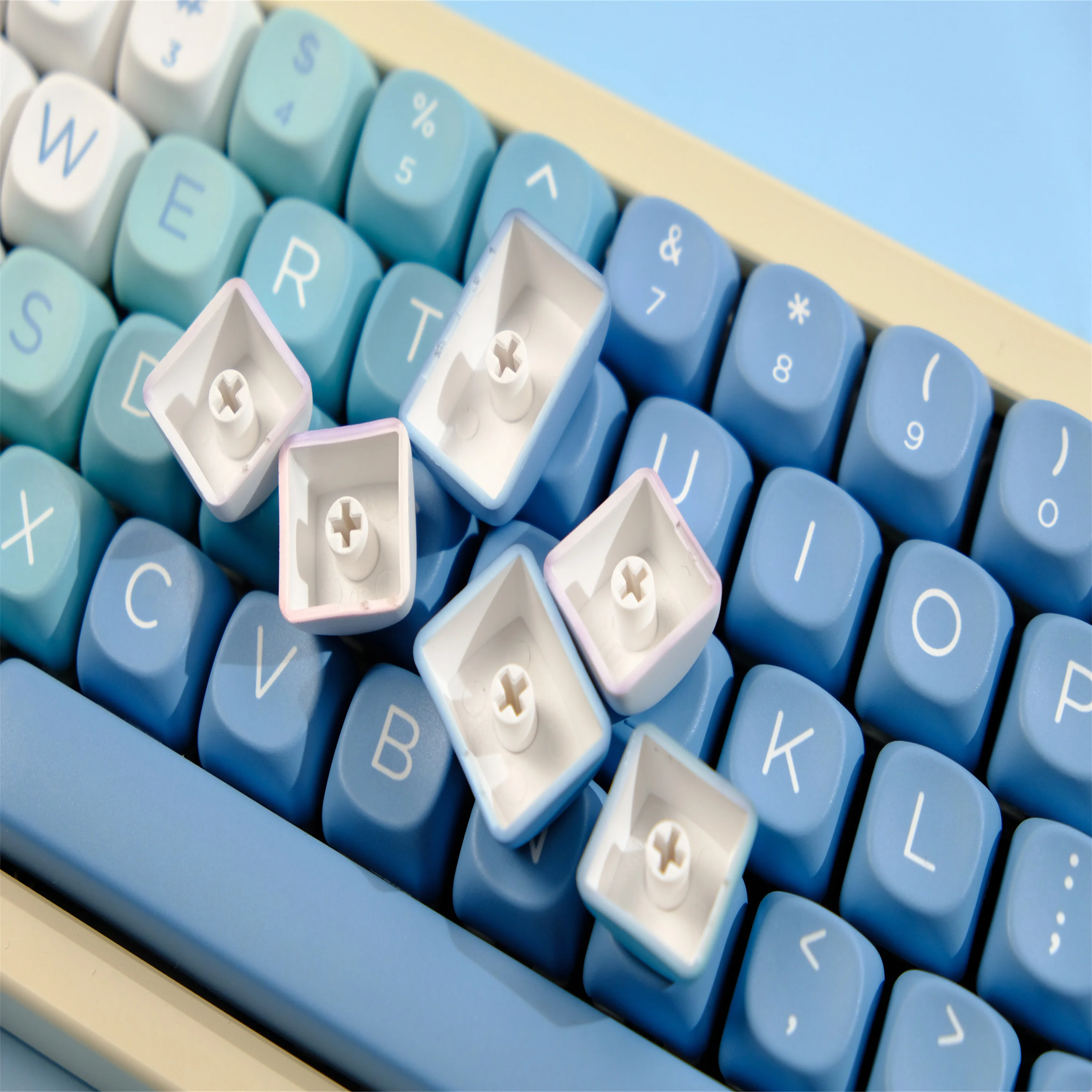 GMK Yeti Keycap 126 Keys PBT Keycaps MOA Profile DYE-SUB Customized Keycaps For Mechanical Keyboard