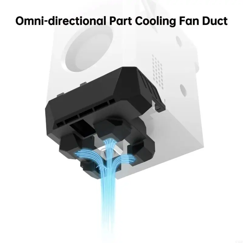 C1FE Nâng cấp Nylon Fan Ducts Panda Máy bay phản lực Quạt làm mát Nâng cấp cho Bambulab P1P