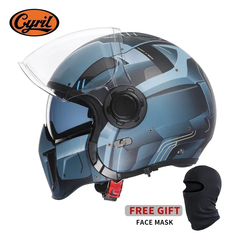 Motorcycle Helmet Full Face Open Face Helmet Modular Helmets Double Lens Quick Release Buckle Men Women CYRIL OP12A Cascos Moto