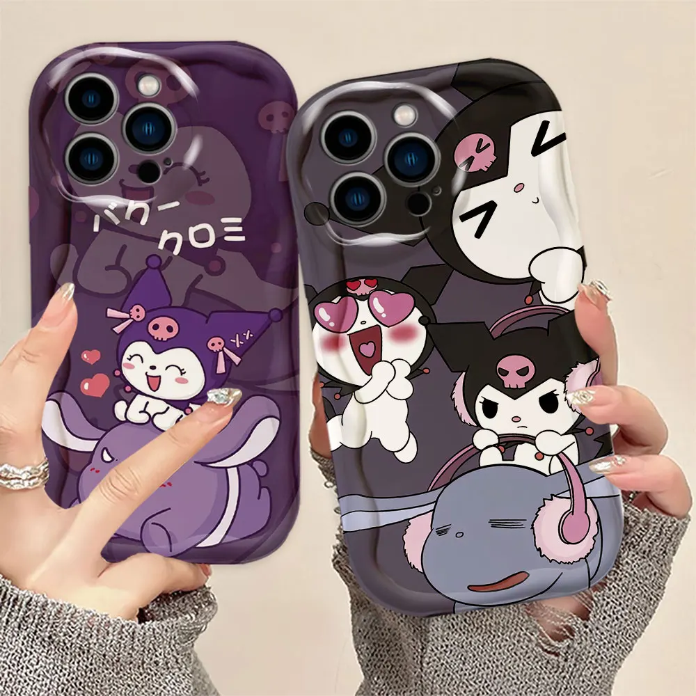 Cartoon K-Kawaii K-Kouromi Cream White Phone Case For Apple iPhone 11 12 13 14 6 S MINI PRO PLUS MAX 5G COLOR SOFT SILICONE