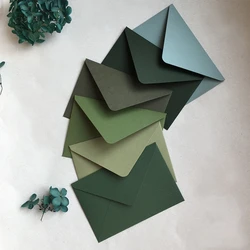 105mmX155mm (5pcs/lot) Green Color Series Art Paper Envelopes Japanese Rosa Paper Greeting Card Envelopes