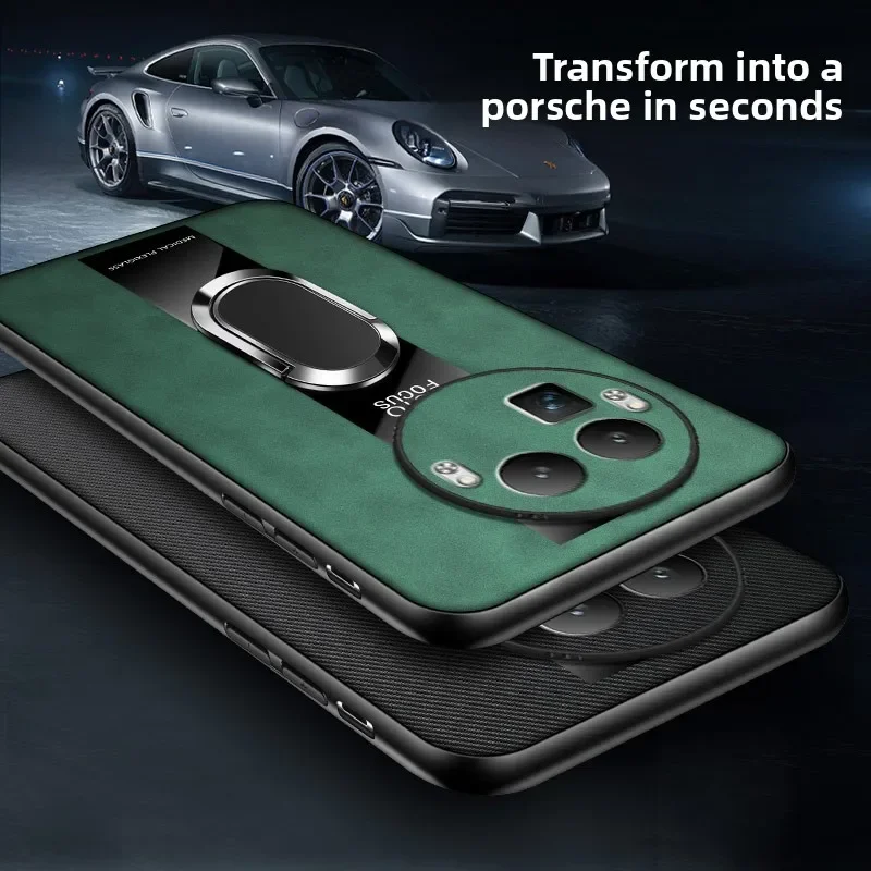 حافظة لهاتف Realme GT 8 Pro حافظة جديدة فاخرة من الجلد العادي بحامل حلقي مضاد للسقوط حافظة للزوجين لهاتف Realme GT8 مقاومة للصدمات Funda #3