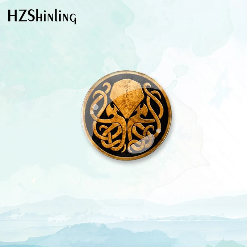 2023 New Cthulhu Symbol Badge Brooch Cute Pin Backpack Decoration Pins Round Jewelry Women Gift