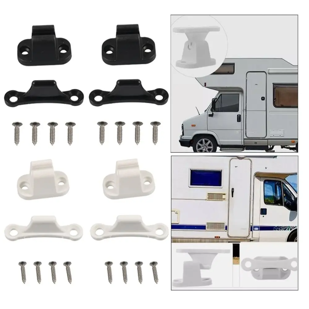 

Аксессуары Сверхмощный комплект дверных фиксаторов для автофургонов Противоскользящий нейлоновый дверной фиксатор Т-образной формы Белый пластиковый держатель для защелкивания RV