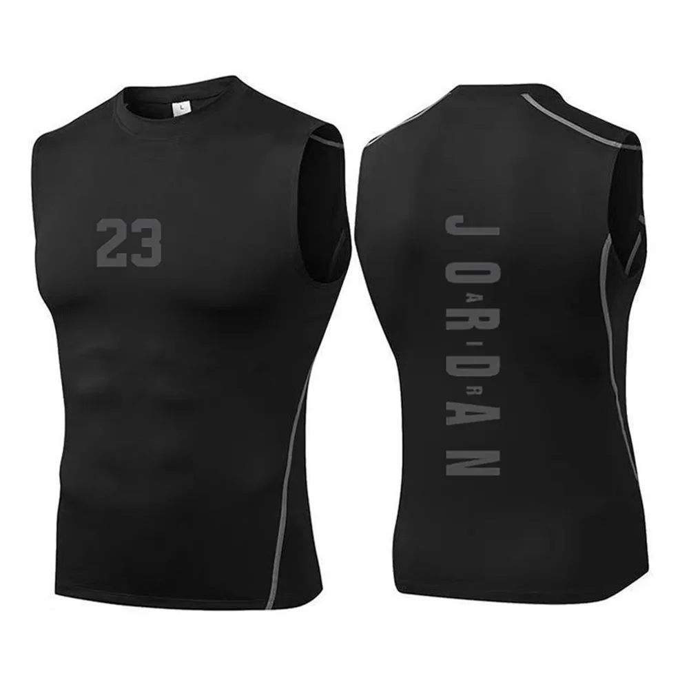 Men's Fitness Basketball Tank Top Men's Fitness T-shirt Quick Dry Compression Sleeveless T-shirt Fitness Tank Top Men's Clothing