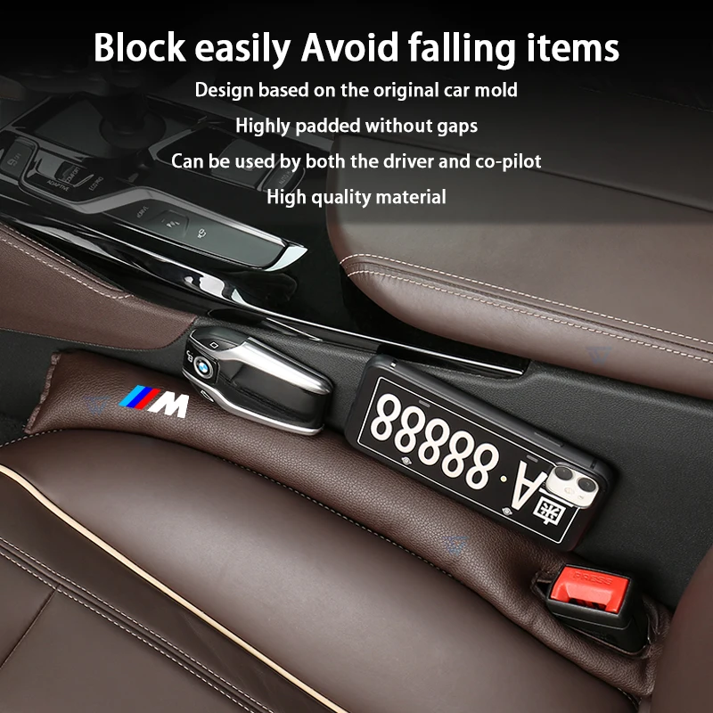 For BMW M 1 2 3 4 5 6 7series M3 M5 X1 X3 X5 X7 E46 E39 E36 E60 E90 Car Seat Gap Filler Strip Side Seam Plug Leak-proof Strip