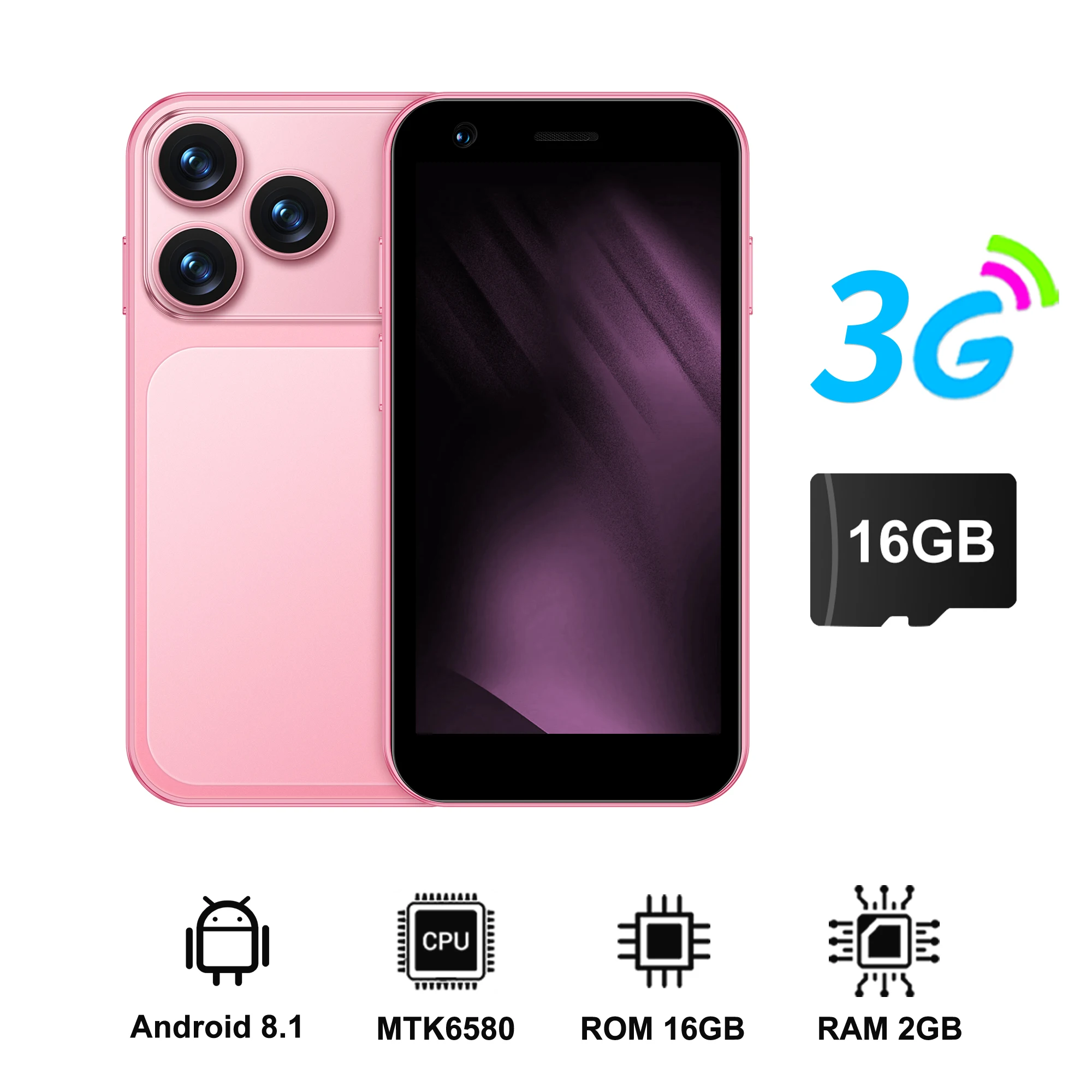 SERVO 18SE mini-smartphone Android 8.1 3G WCDMA Dual SIM Standby 3,0-inch scherm 2 GB RAM + 16 GB Play Store mobiele telefoons
