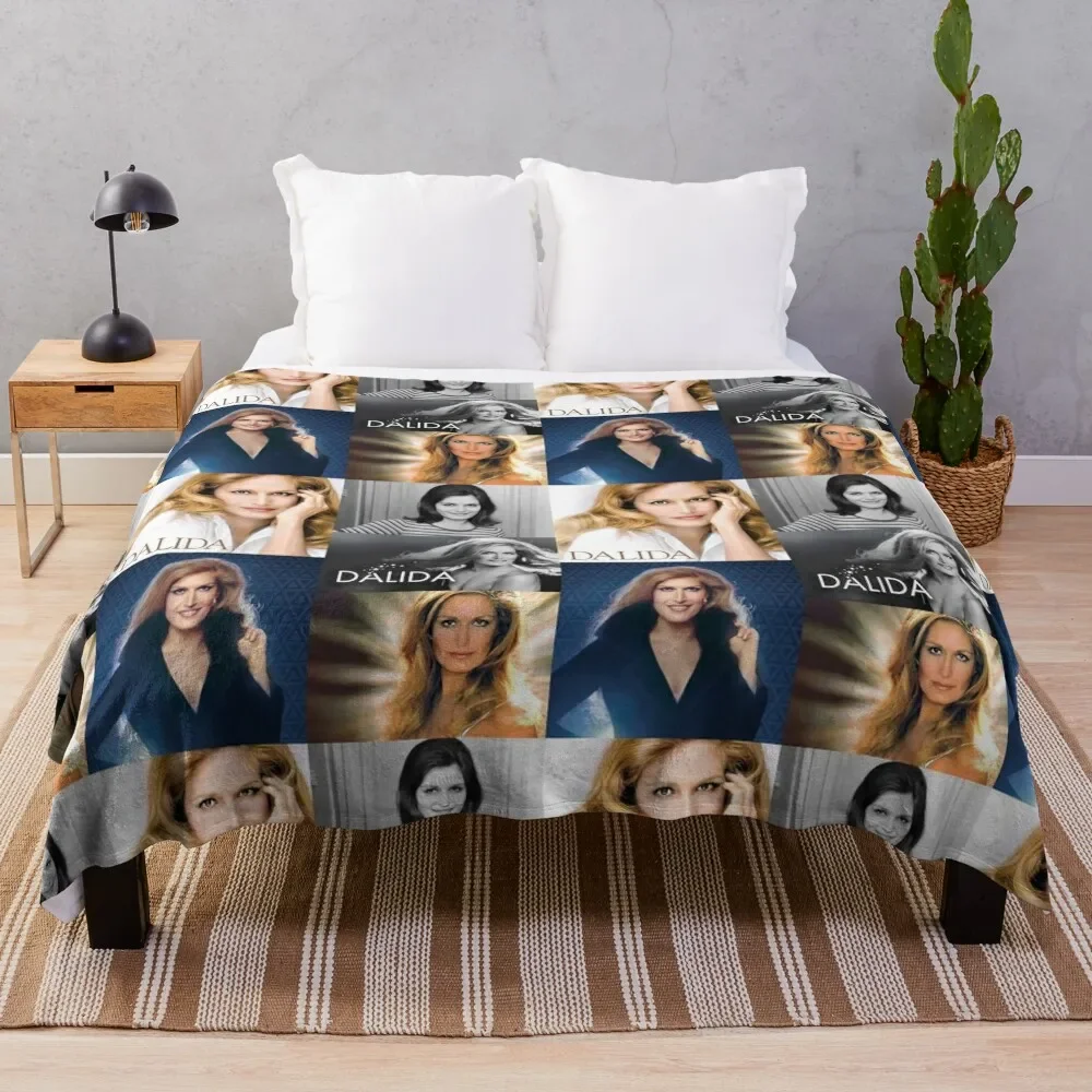 

Dalida collage Throw Blanket Men's Soft Warm Throw Blanket for Couch