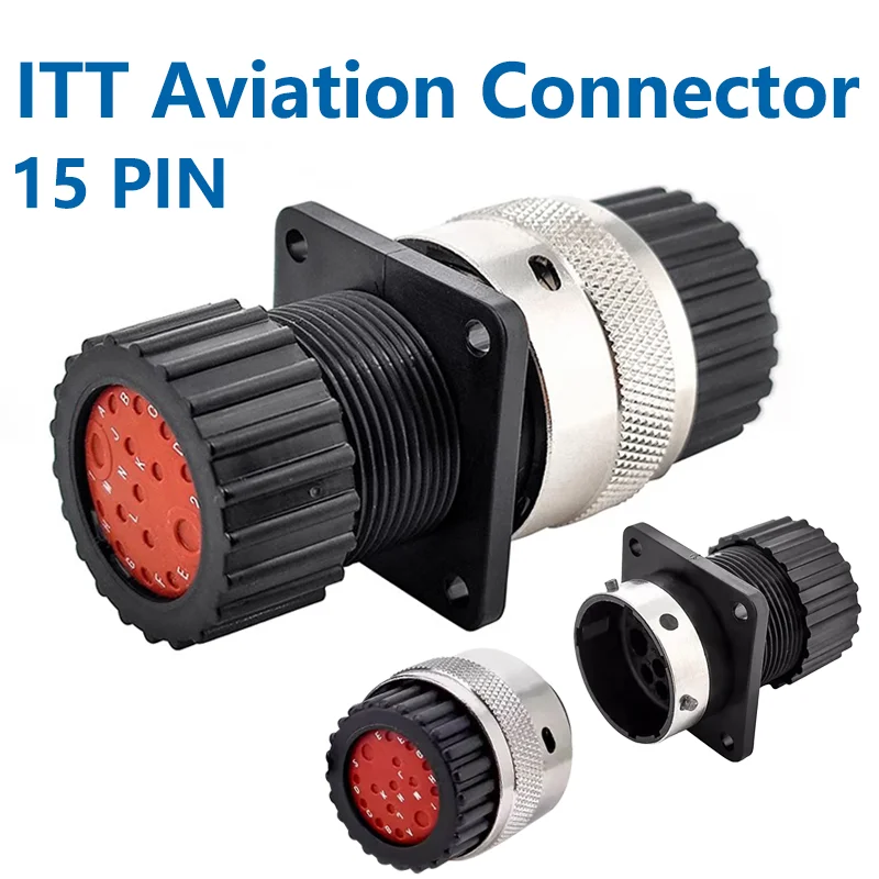 

1/5PCS 15 Hole ITT Waterproof Aviation Wiring Socket Male Female Connector Plug Plastic Shell 192900-0581 192900-0582