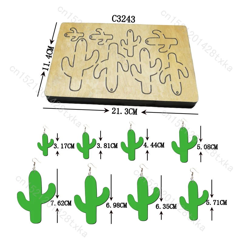 

Штампы для резки кактуса на рынке, деревянные штампы, новые серьги, скрапбукинг, C3243
