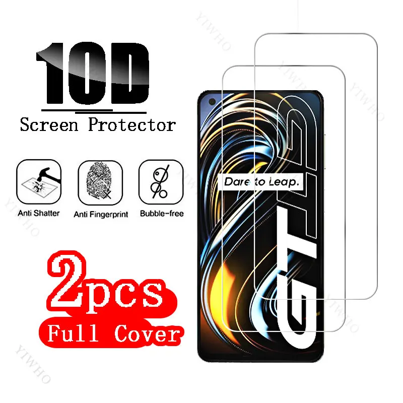 Full Cover Glass for Realme GT 5G Fingerprint Unlock for Realme G T 5G RMX2202 6.43" Screen Protectors Protective Camera Lens HD