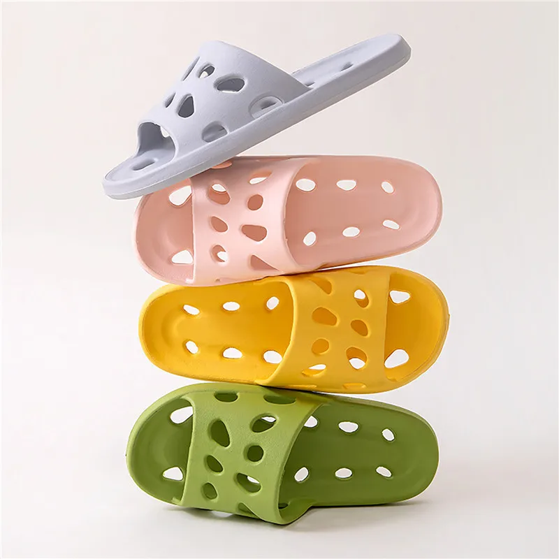 Badezimmer Haus Käse Hausschuhe Leichte Wasser Undichte Strand Flip Flop Rutschfeste Pool Schwimmen Aqua Schuhe – Detail 11