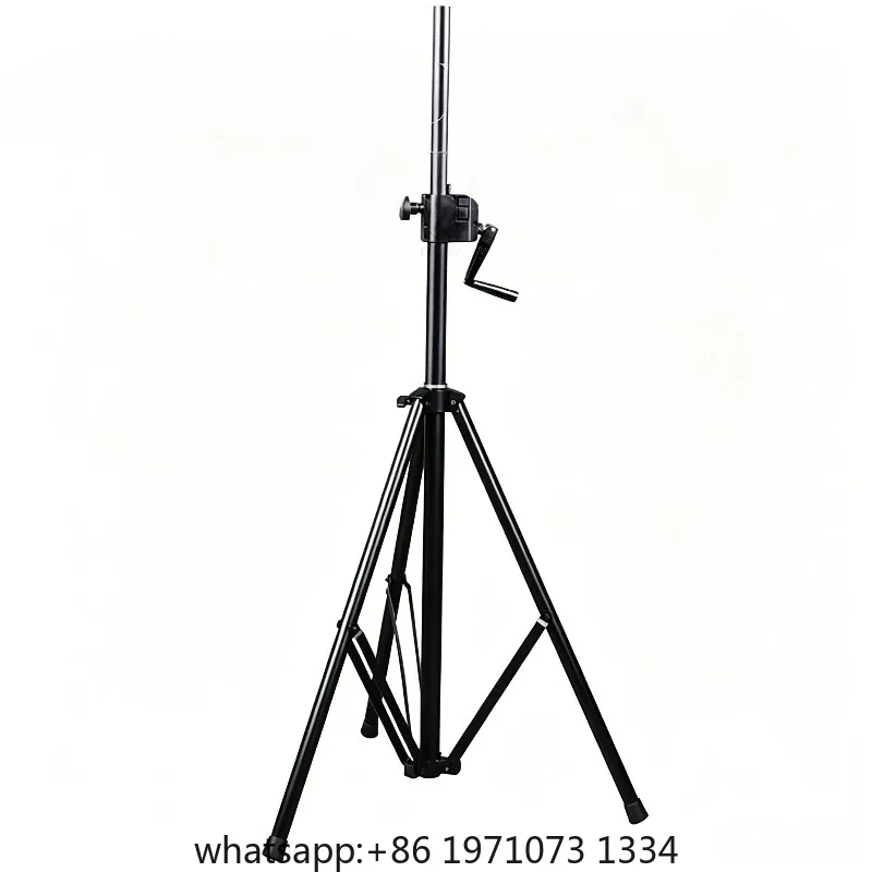 Professional Hand Crank Lifting Speaker Stand Metal Floor Tripod Speaker Rack Adjustable Height Stage Wedding Audio Support Brac