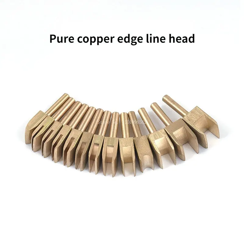 Pure Copper Pressing Edge Head Rolling Edge Head DIY Leather Edge Treatment Electric Soldering Iron Hot Pressing Edge Tool