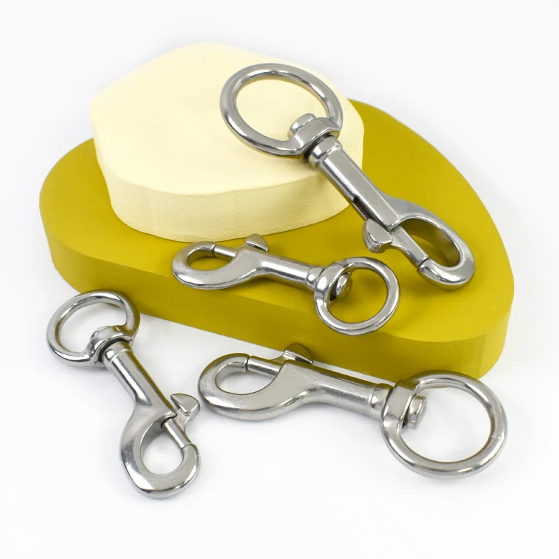 

2/5Pcs Stainless Steel Snap Hook Metal Single Ended Swivel Buckle Hooks Bag Strap Connect Clasp Dog Collar Clip Buckles Keychain