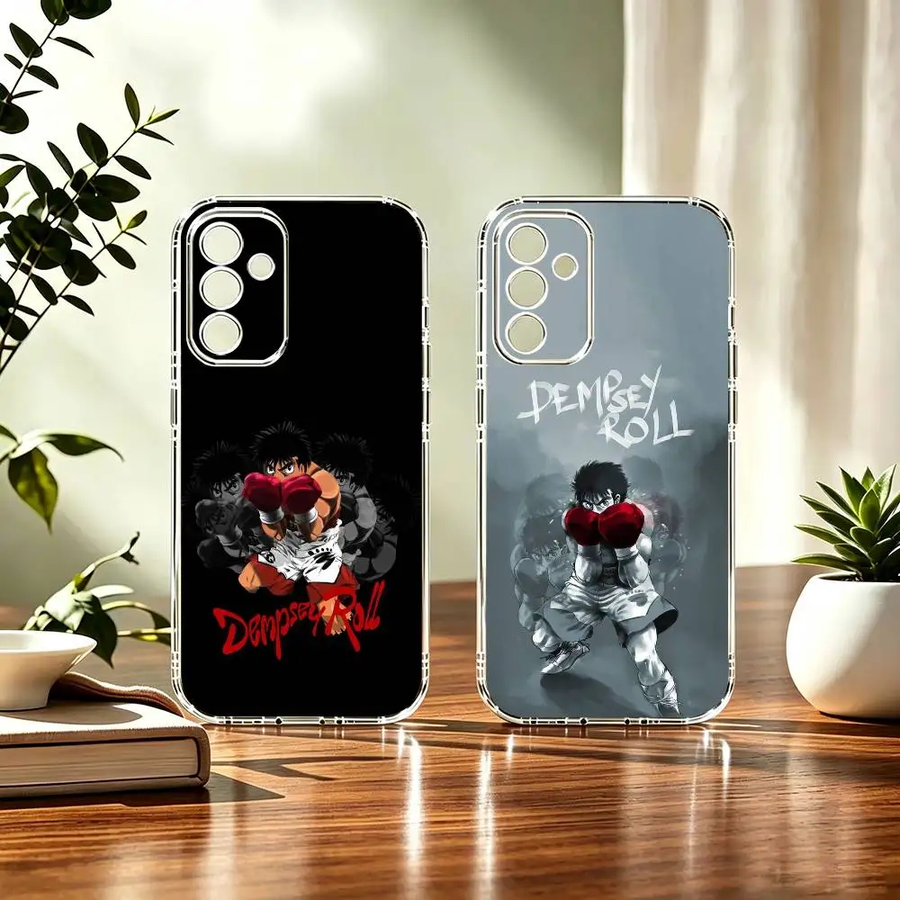H-Hajime no Ippo Dempsey Roll boxing Painted Transparent soft Phone Case For Samsung A71, A70, A52, A51, A40, A30, A20