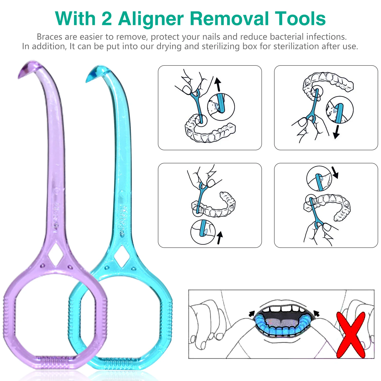 Multifunctional Dryer Retainer Case Dental Braces Cleaner Box Aligner Storage Vent Holder Mouth Guard Dehumidifier with Temp Uv