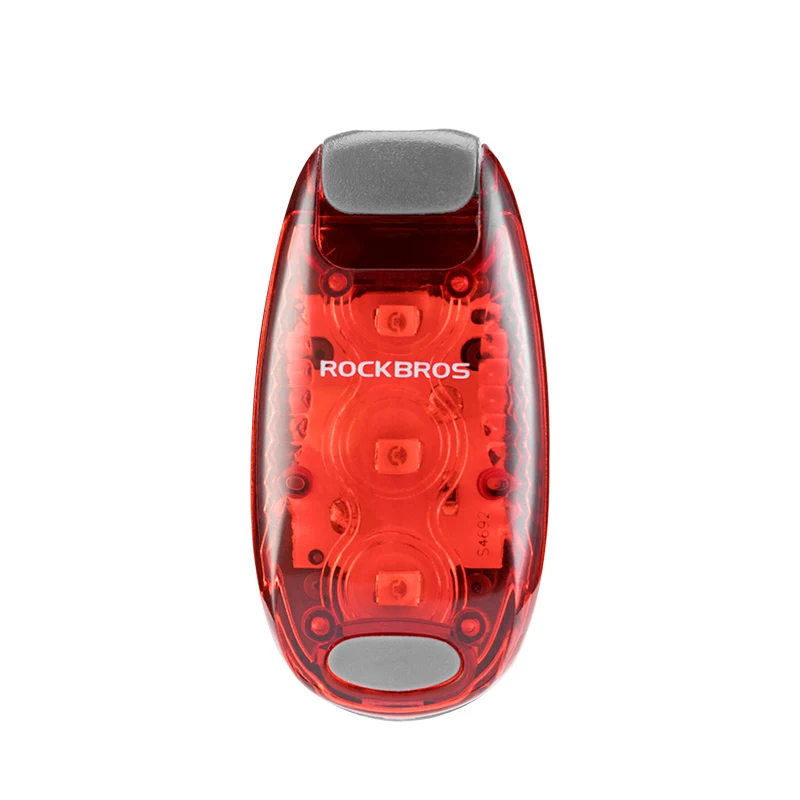 ROCKBROS Bike Rear Light Bicycle Warning Tail Light Cycling Helmet Bag Taillight Lantern Water Repellent Mini Bike Accessories