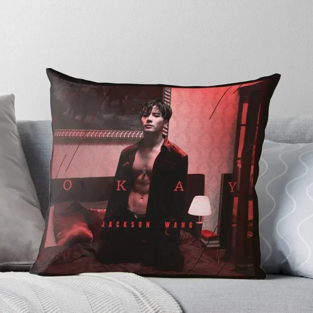 

JACKSON WANG - OKAY - GOT7 Throw Pillow Sitting Cushion pillows decor home pillowcases for sofa cushions pillow