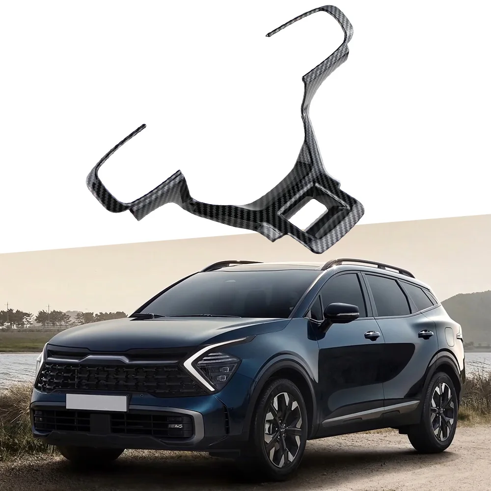 

Декоративная рамка на руль для Kia Sportage NQ5 5 2022 2023 2024, наклейка в стиле углеродного волокна, аксессуары для отделки