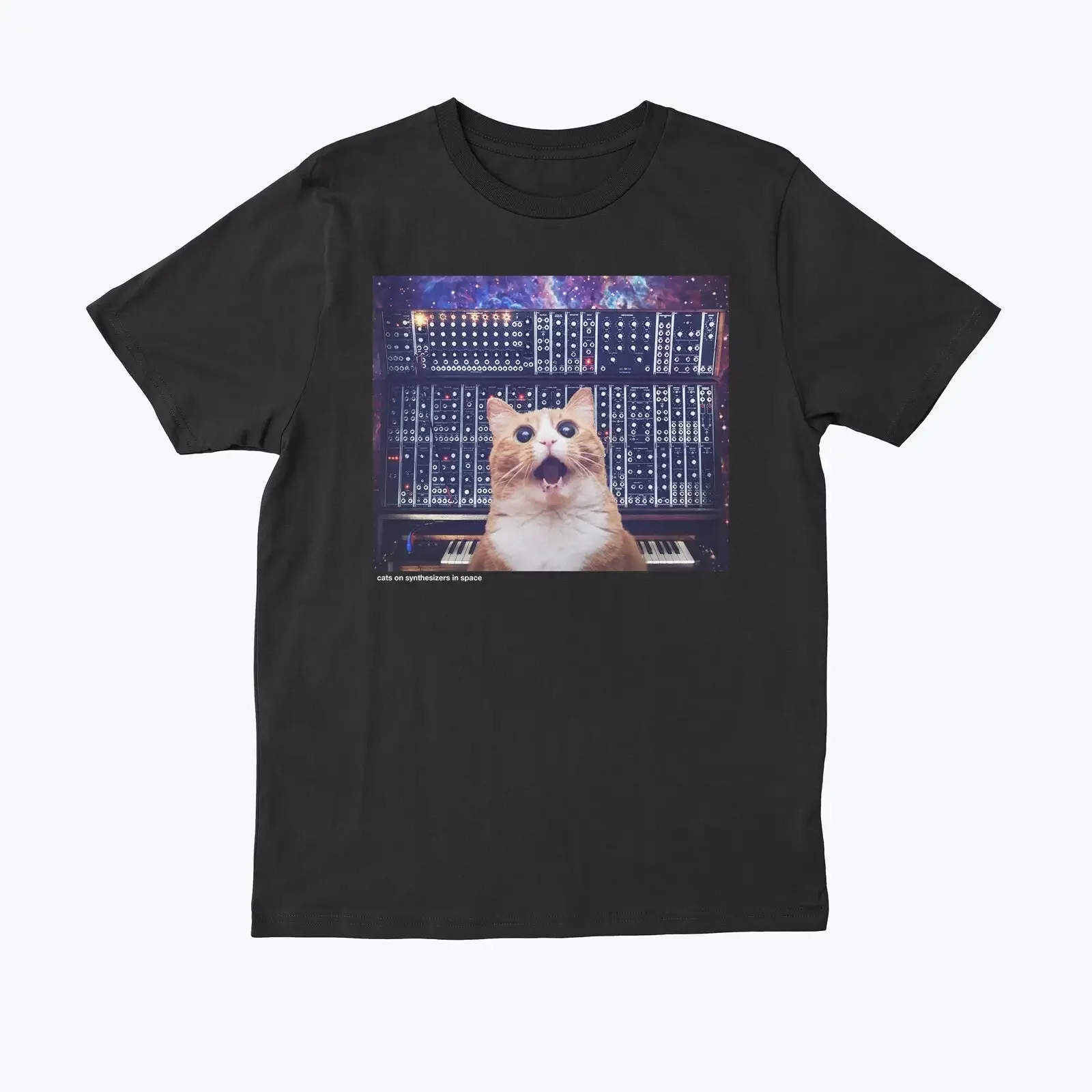 Cats On Synthesizers In Space Modular Cat T Shirt