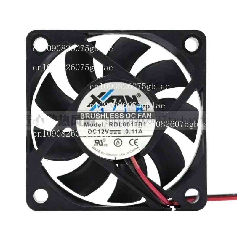 1PCS Original XFAN/Xinruilian RDL6015S1 6015 for 12V 0.11A 2-wire silent cooling fan 6CM