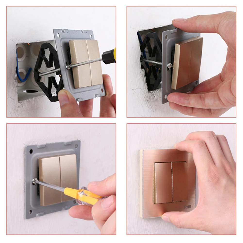 10pcs Wall Socket Bottom Box Repair Device Replacement Suitable for All Kinds of Electrical 86 x 86mm Wall Cassettes