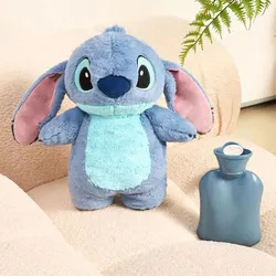 Disney Stitch Anime Winter Extra Plush Hot Water Bottle For Girlfriend 2025 Women's Home Water Filling Hand Warmer Holiday Gift