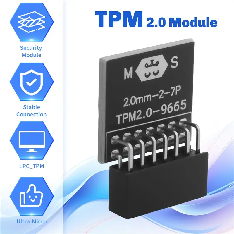 ABJG-LPC TPM 2.0 Encryption Security Module Remote Card TPM2.0 Module Board For Windows 11