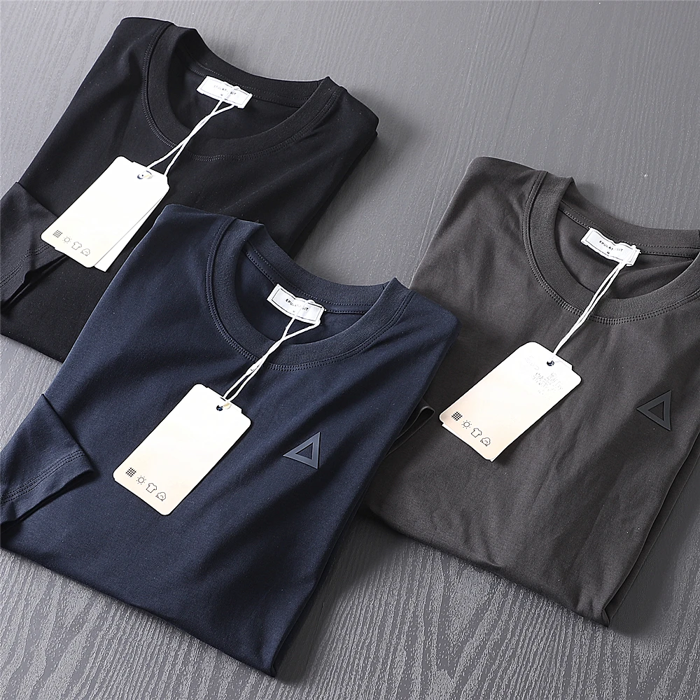 

Свободная мужская футболка Long Sve round Ne Cotton Spor Base Layer irt ODM Cany Single Hemp oming Cotton