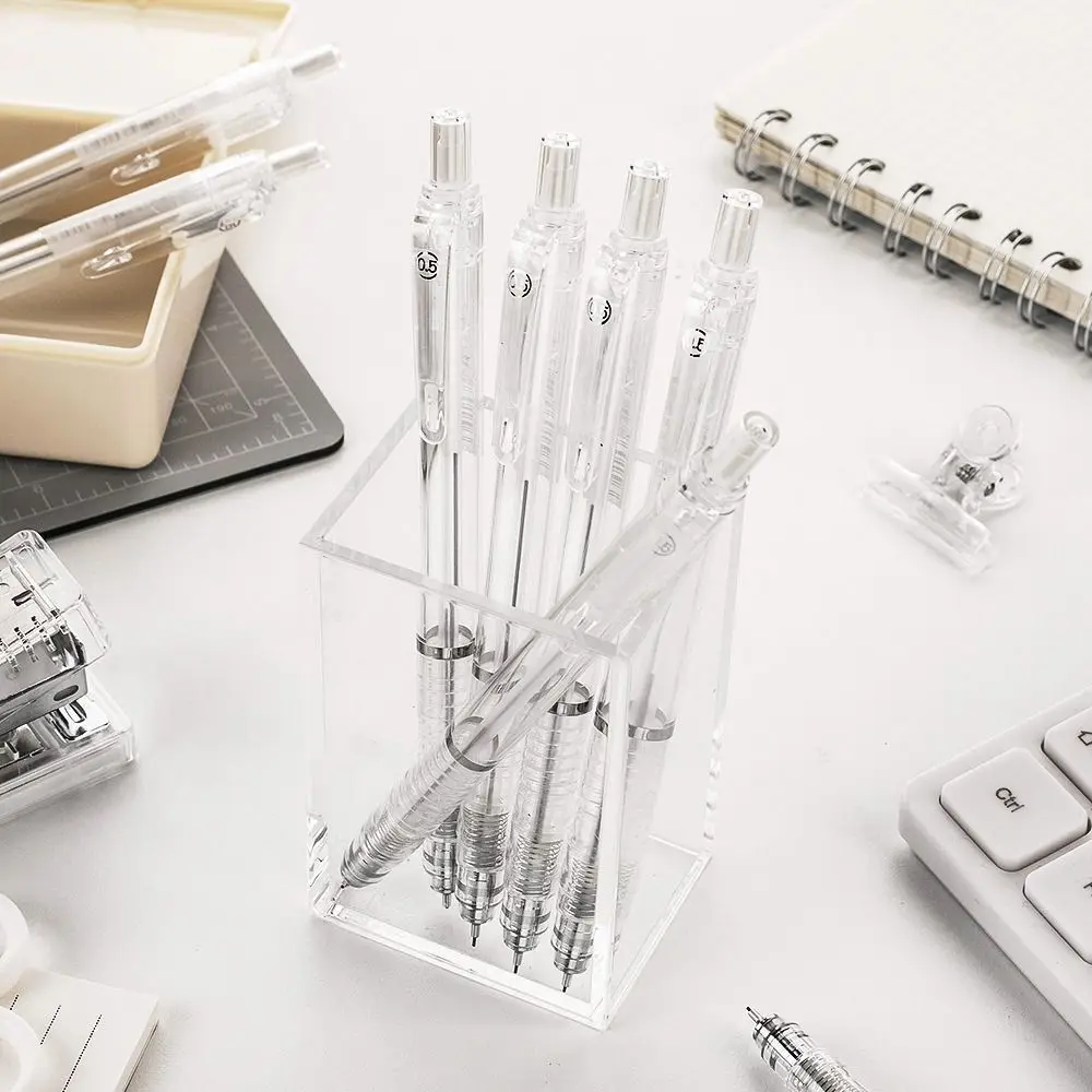 

Transparent Mechanical Pencil 0.5MM/0.7MM Writing Drawing Automatic Pencil Low Center Plastic Propelling Pencil Student Children