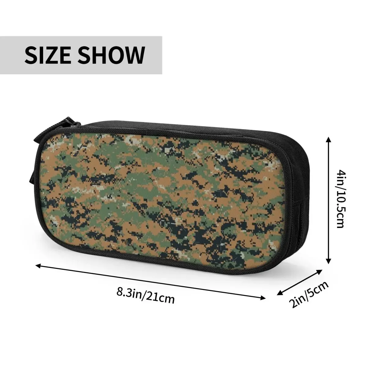 Marpat-estuche de lápices de camuflaje del ejército, estuche de lápices de camuflaje del bosque, caja de bolígrafos, bolsa de gran capacidad para estudiantes, papelería de regalo escolar