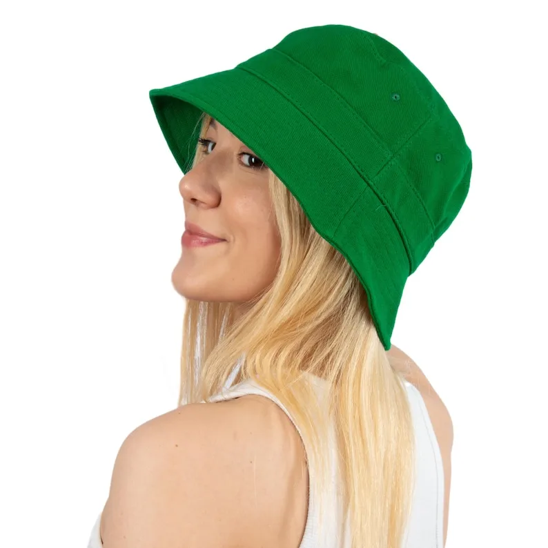 

Cotton Bucket Hat, Bright & Neon Color Fisherman Cap, One Size Women's Summer Sun Hat for Ladies tylish Casual Outdoor Headwear