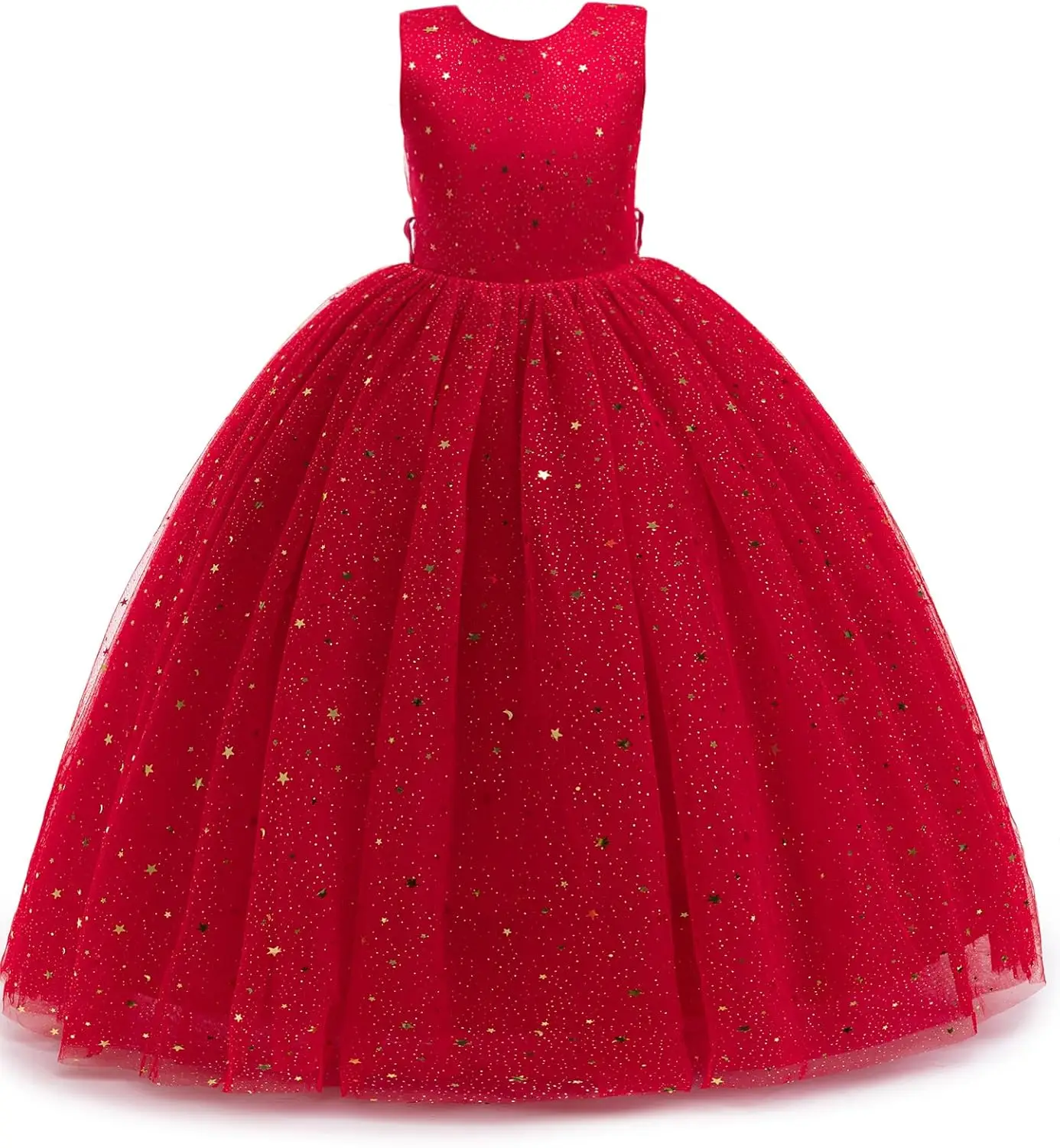 

Платье с цветочным узором для девочек, прозрачное блестящее платье со звездами, сверкающее платье принцессы, бальное вечернее платье для дня рождения, великолепное платье для причастия