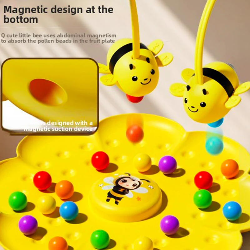 Juguete magnético Bumble Bee, juegos de mesa interactivos para niños y adultos, rompecabezas de clasificación Montessori, juego de mesa, juguetes de pesca
