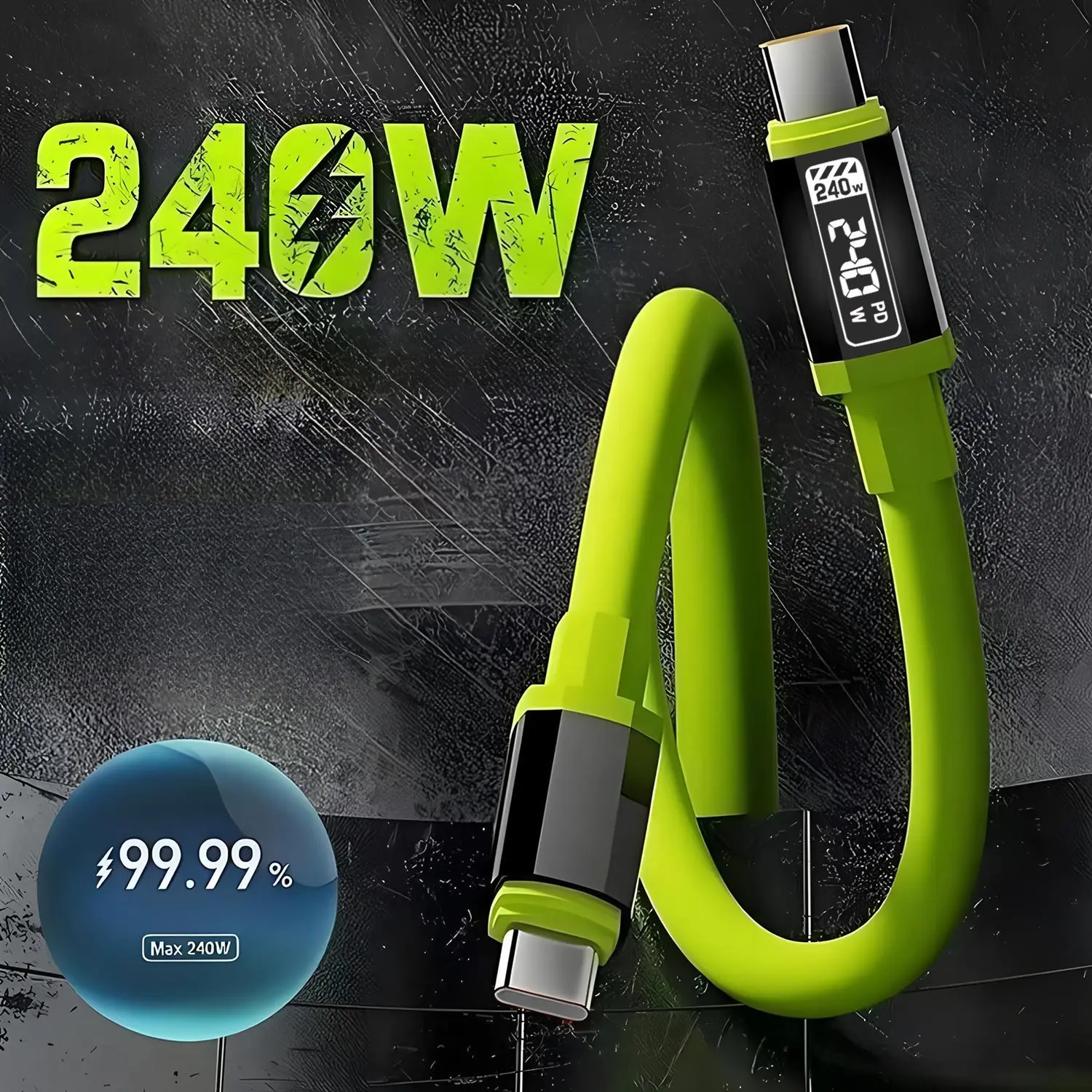240W Type C to Type C Cable For iPhone 15 16 Xiaomi HUAWEI Oneplus Mobile Phone Fast Charge USB-C Cable Dual-PD Quick Data Wire