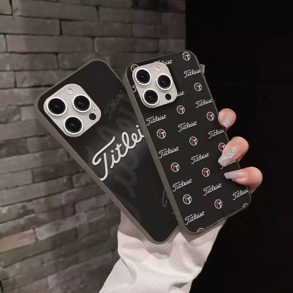 Funda Protectora para Teléfono con Diseño de Pelota de Golf T-TitleisteS, Suave y Corrugada, para iPhone 11 12 13 14 15 16 17 Pro Max Plus Pro, Resistente a Impactos