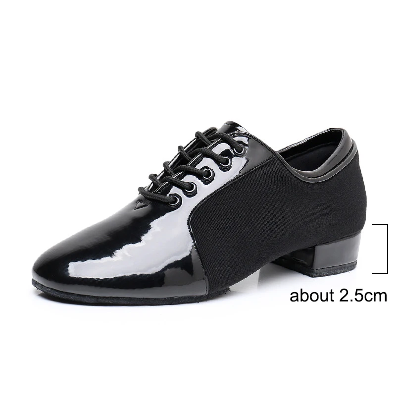 Zapatos de baile estándar para hombre, calzado de salón transpirable de tacón bajo, suela suave, zapatos de práctica de Tango, calzado deportivo de baile moderno