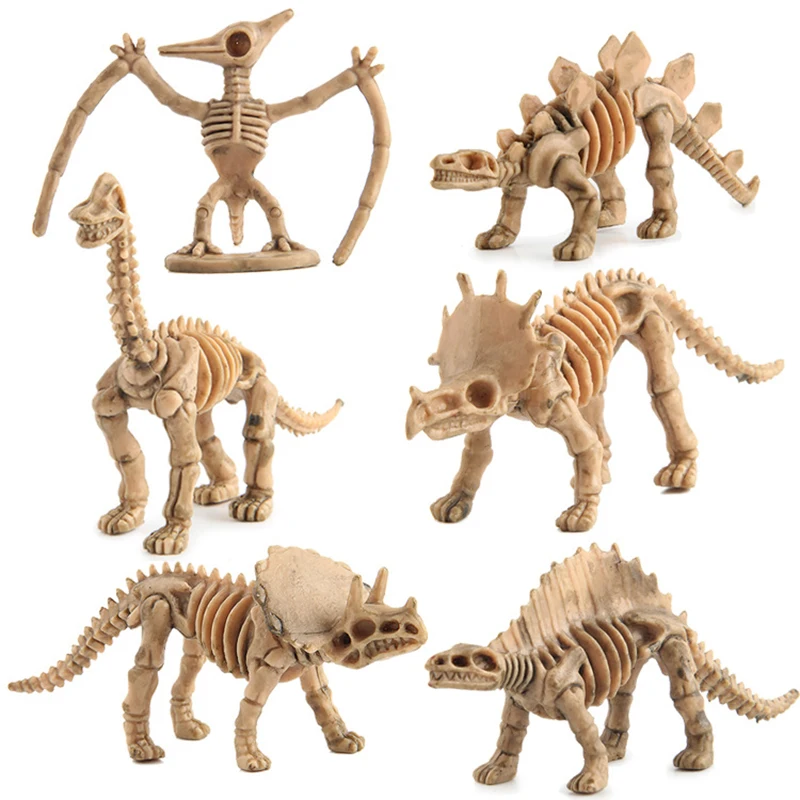 Fun Dinosaur Model Toy Archaeological Excavation Dinosaur Skeleton 12 Models Simulation Dinosaur Toys For Children Birthday Gift