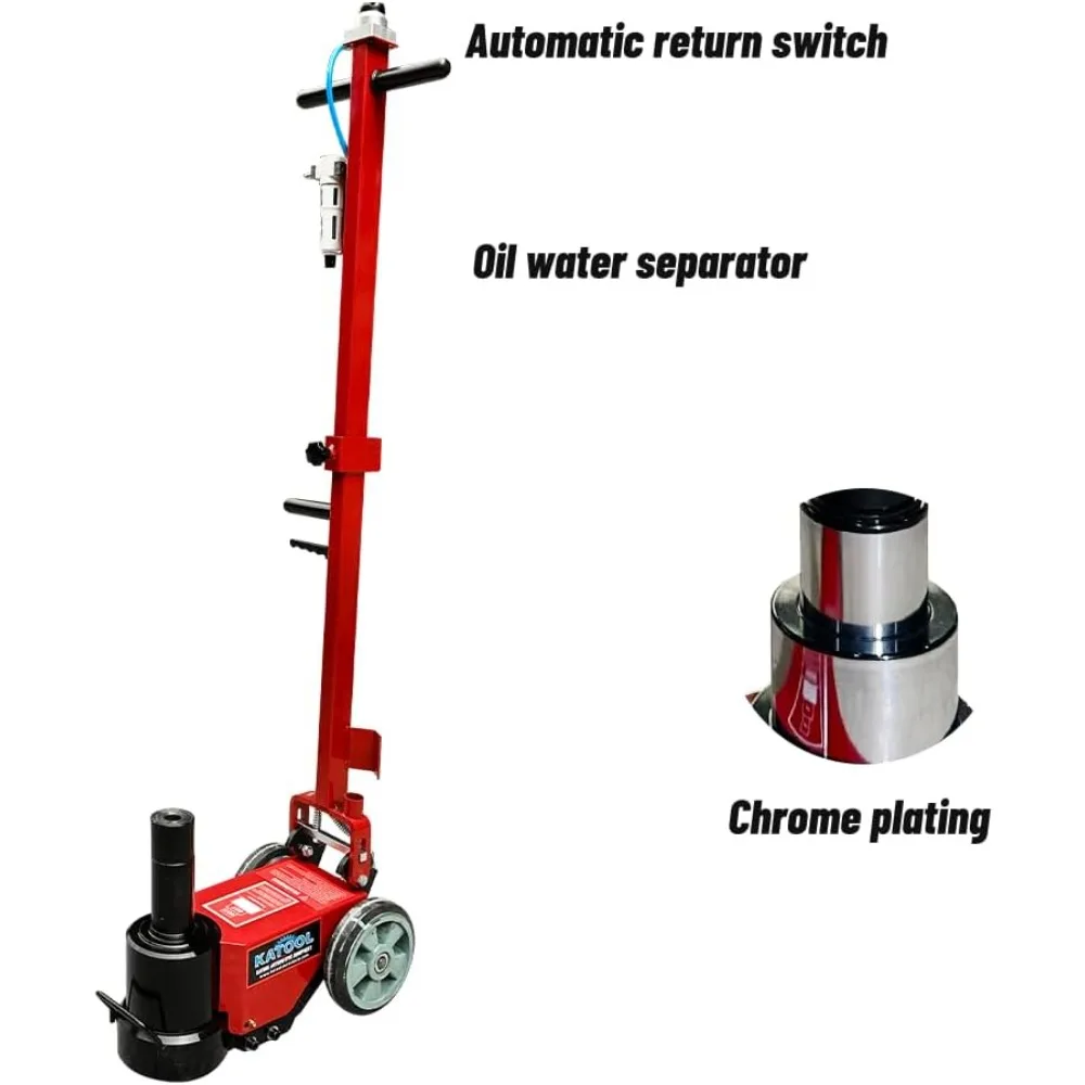 رافعة أرضية هيدروليكية هوائية شديدة التحمل 50 طن لرفع السيارات والشاحنات في المرآب ومحلات الإصلاح، مقاس 7.6 إلى 14.5 بوصة