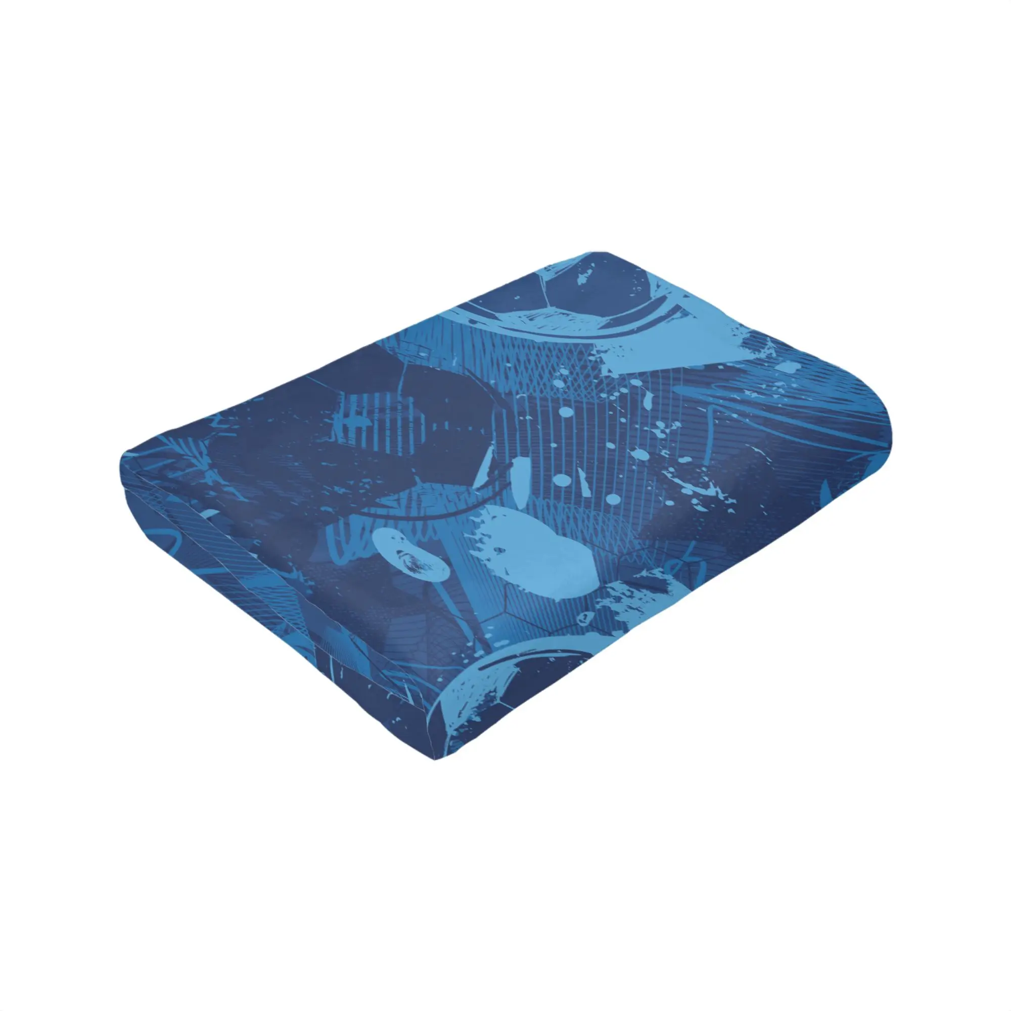 Cartoon Soccer Ball Football Blanket Velvet Print  Multi-function Ultra-Soft Throw Blankets for Home Office Rug Piece