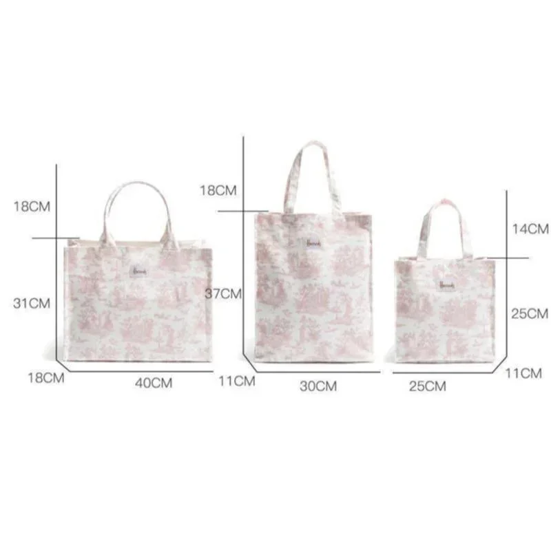 Harrodes Tote Bag Fashion Female Canvas Tote Handbag Ladies Shopping Bag Versatile Handbag Woman Large Capacity Shoulder Bag