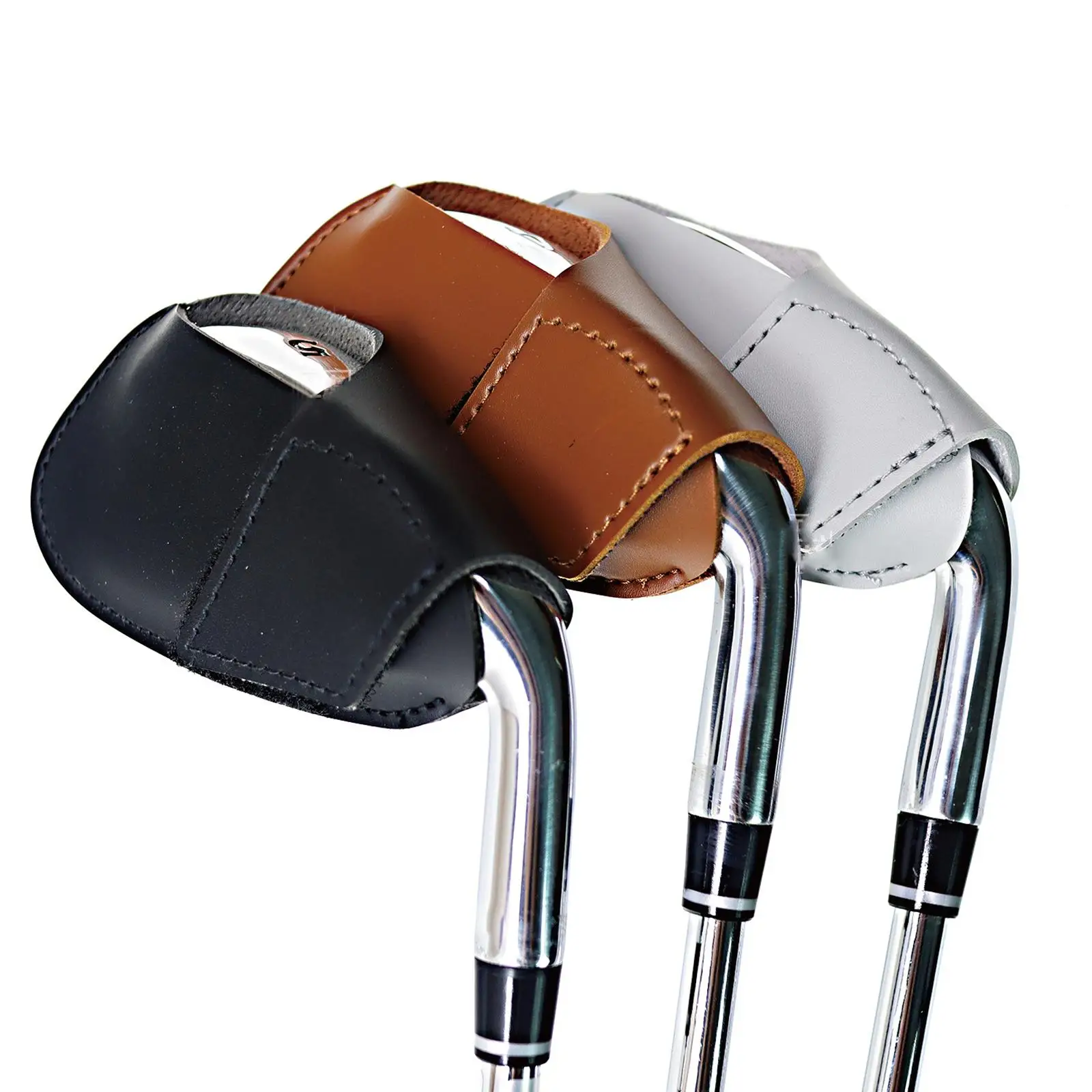 Golf Iron Head Cover PU Leather Headcover Sleeves Protector for Golfer Sportsman Golf Training Playing Exercising Accessories