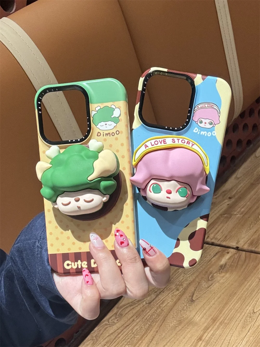 

Kawaii 3D cartoon magnetic stand phone case For iPhone 13 14 15 16 17 Pro Max Fundas Korean cute new shockproof protective cover